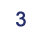 number three in a circle